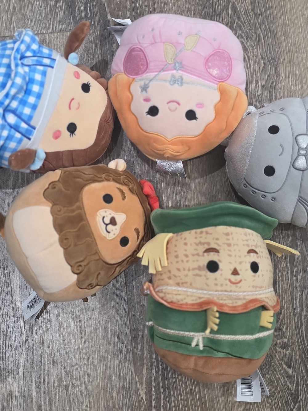 Squishmallows Wizard of Oz Lot of 5 Dorothy Glinda Tin Man Lion Scarecrow 8" - Picture 2 of 9